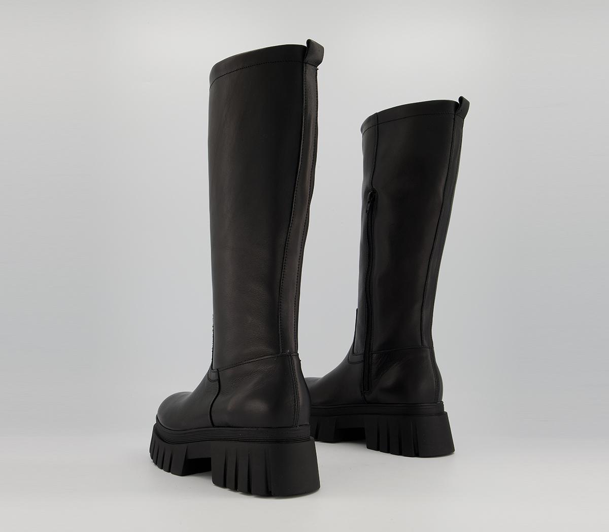 Office Kerr Chunky Boots Office Kerr Chunky Boots Black Leather