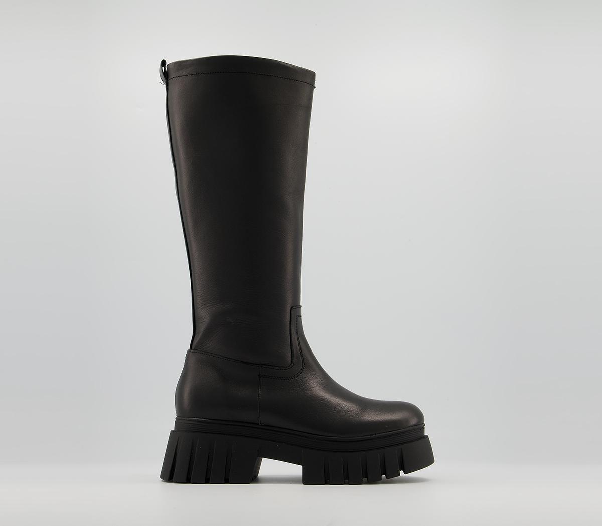 Office Kerr Chunky Boots Office Kerr Chunky Boots Black Leather
