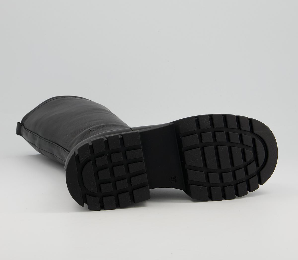 Office Kerr Chunky Boots Office Kerr Chunky Boots Black Leather