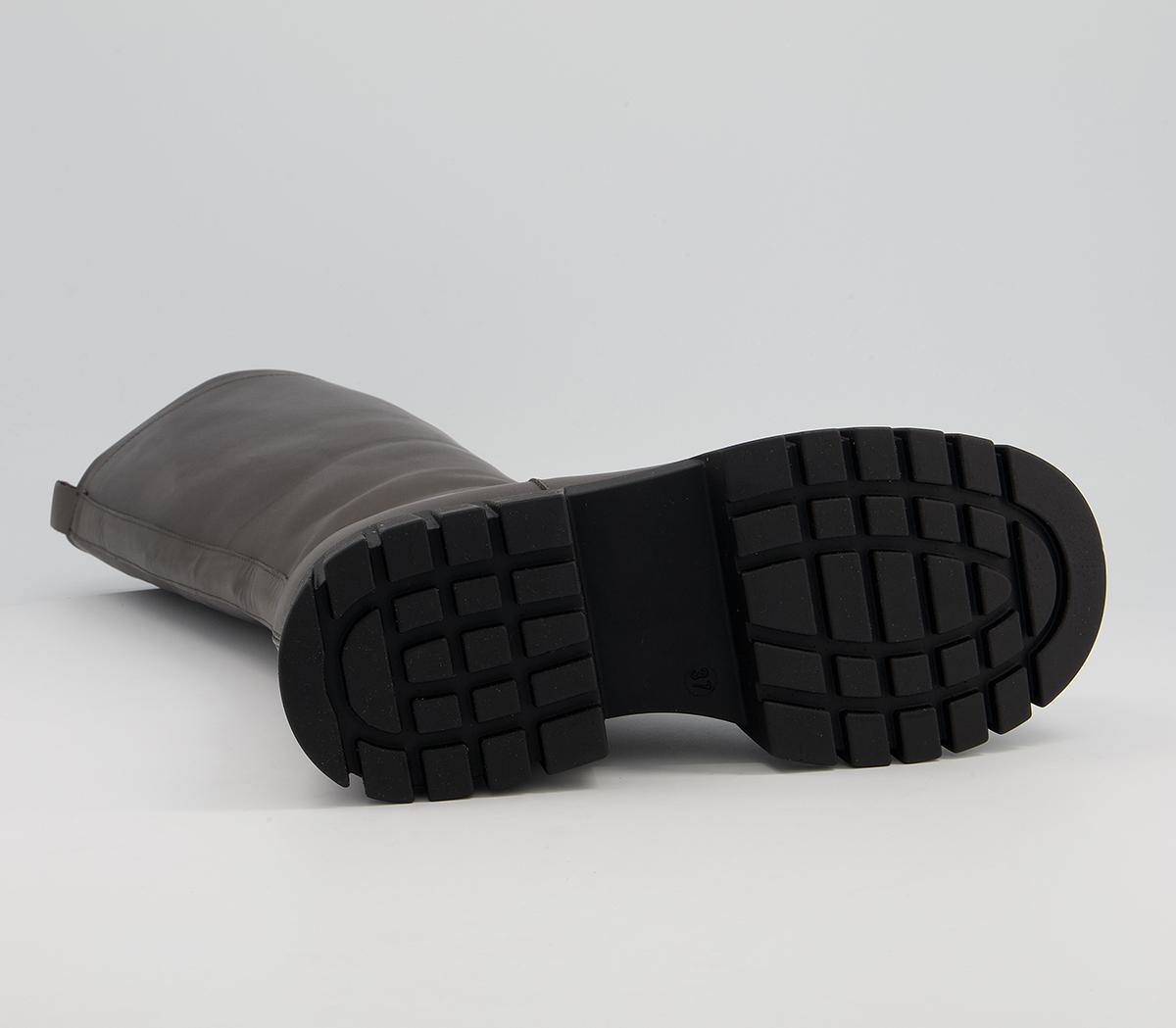 Office Kerr Chunky Boots Office Kerr Chunky Boots Grey Leather