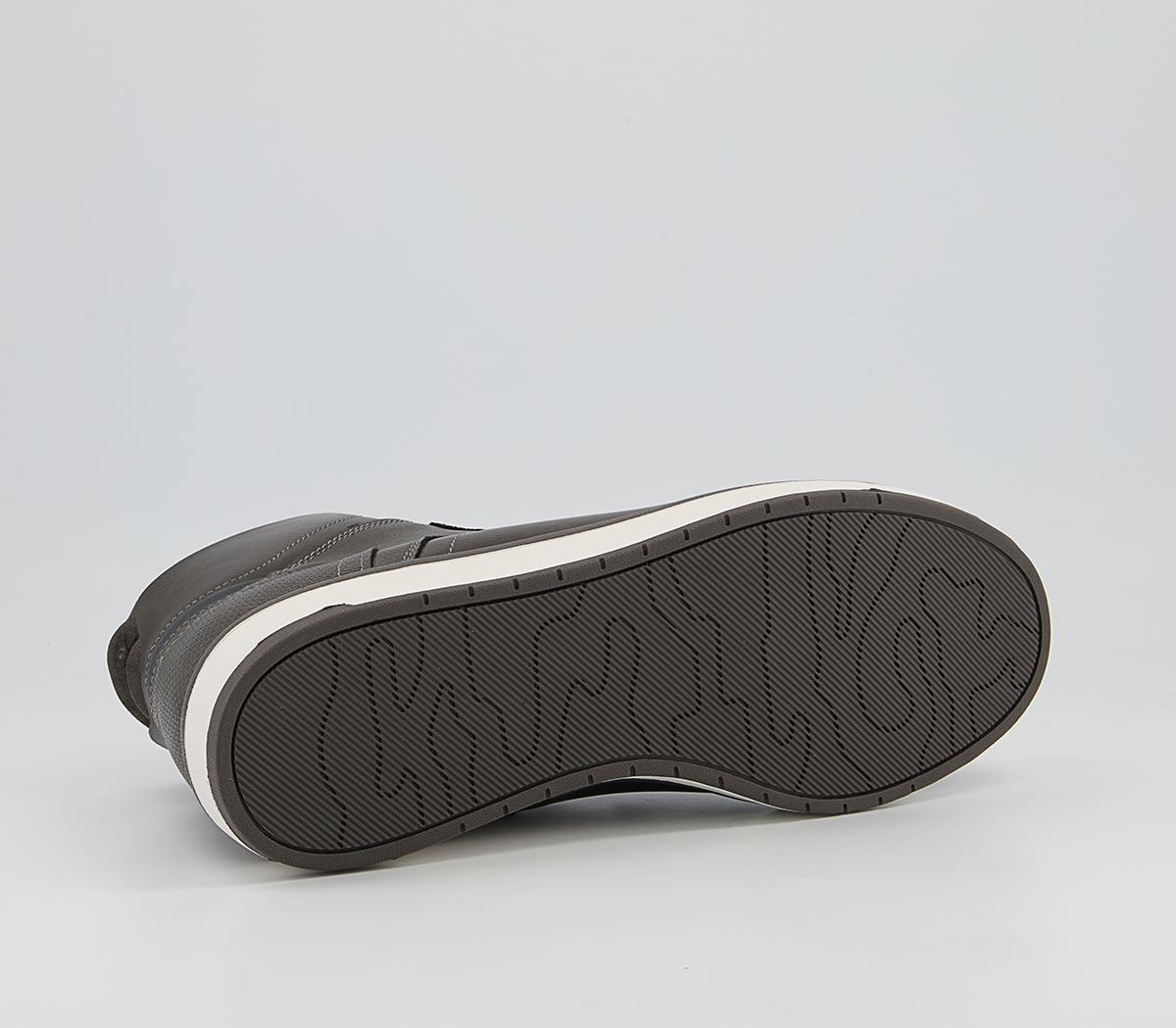 Office Cairo Mid Top Zip Smart Casual Trainers Office Cairo Mid Top Zip Smart Casual Trainers Grey