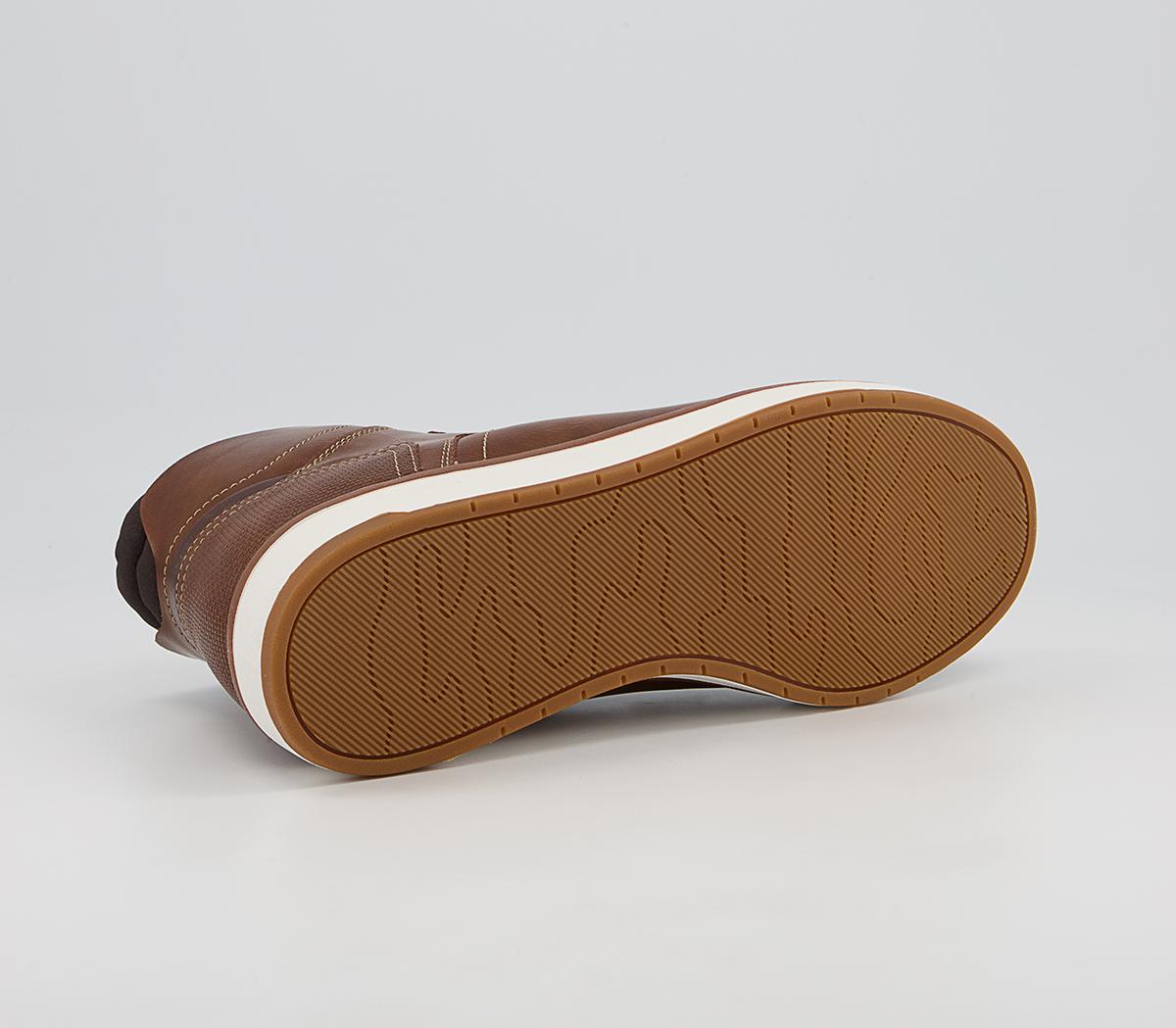 Office Cairo Mid Top Zip Smart Casual Trainers Office Cairo Mid Top Zip Smart Casual Trainers Tan