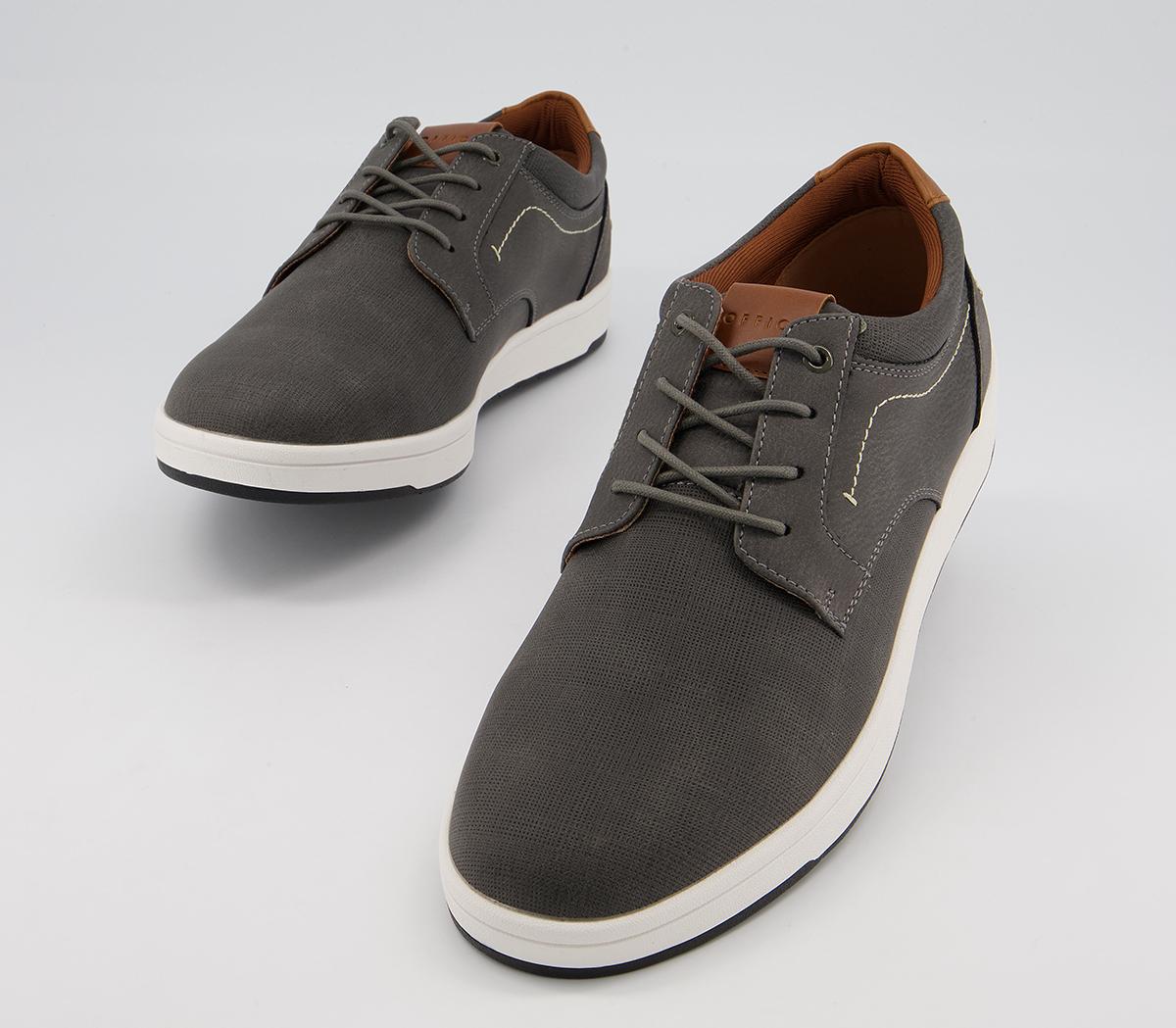 OFFICE Clifton Smart Casual Trainers Grey - Men's Casual Shoes