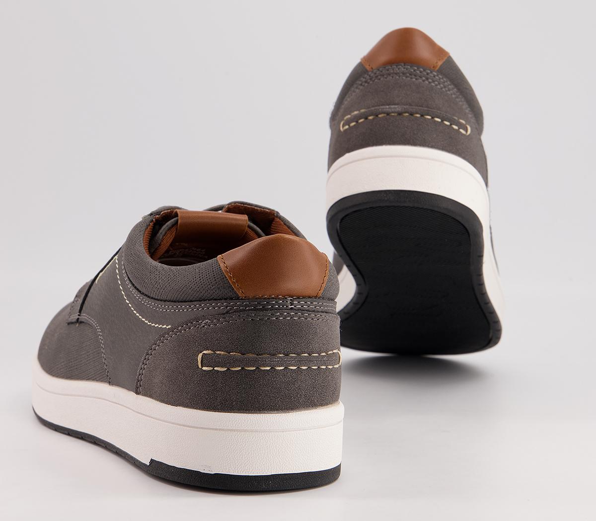 OFFICE Clifton Smart Casual Trainers Grey - Men's Casual Shoes