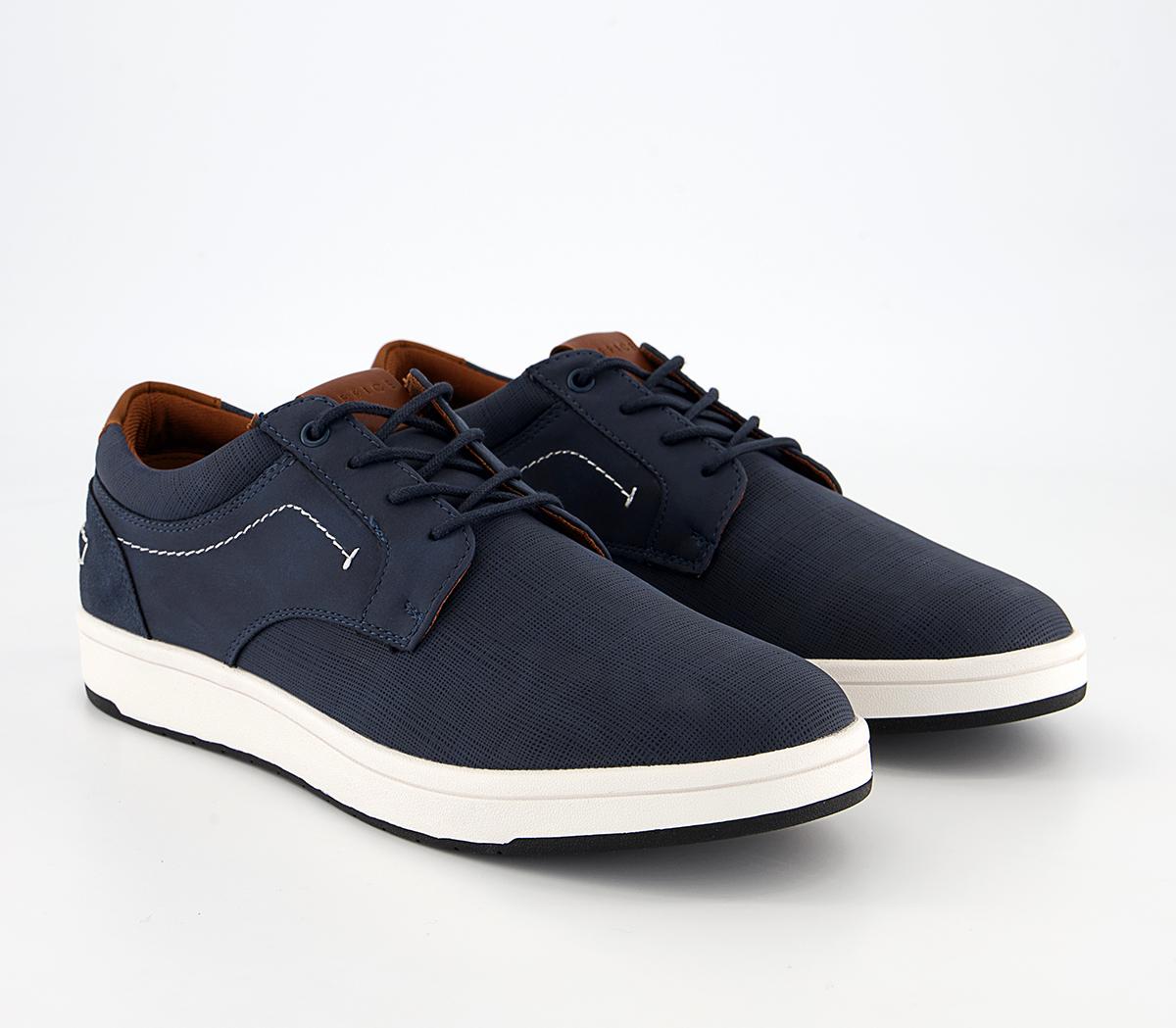 OFFICE Clifton Smart Casual Trainers Navy - Men's Casual Shoes