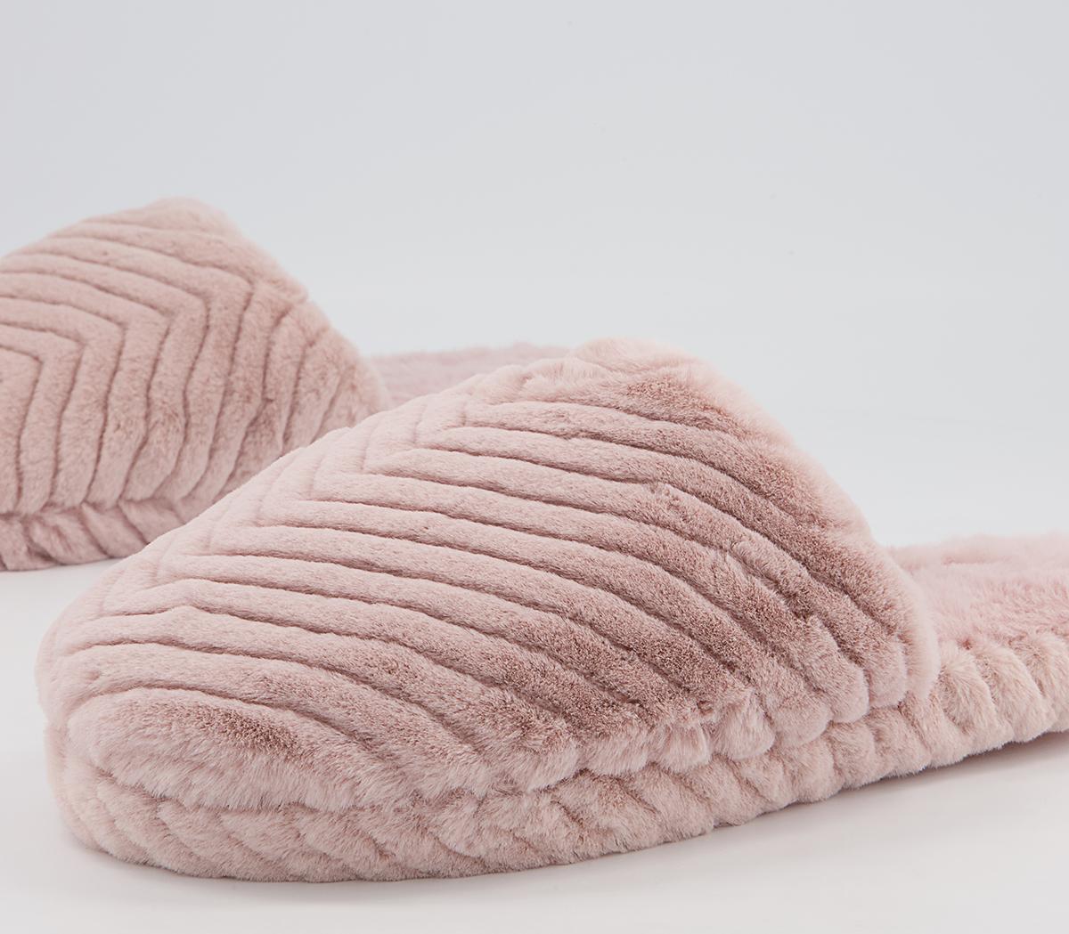 Office Francis Closed Toe Slippers Office Francis Closed Toe Slippers Nude Faux Fur