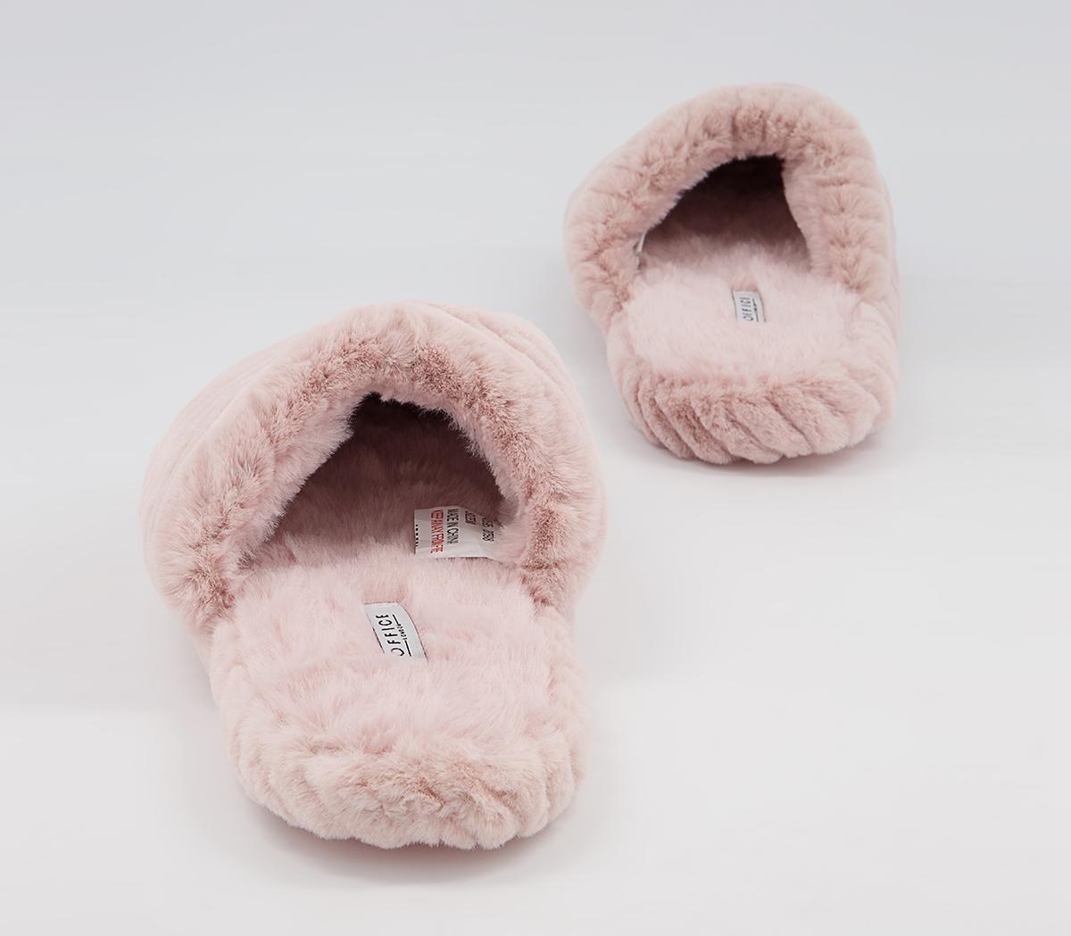 Office Francis Closed Toe Slippers Office Francis Closed Toe Slippers Nude Faux Fur