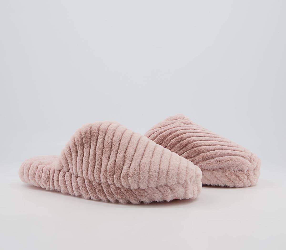 Office Francis Closed Toe Slippers Office Francis Closed Toe Slippers Nude Faux Fur