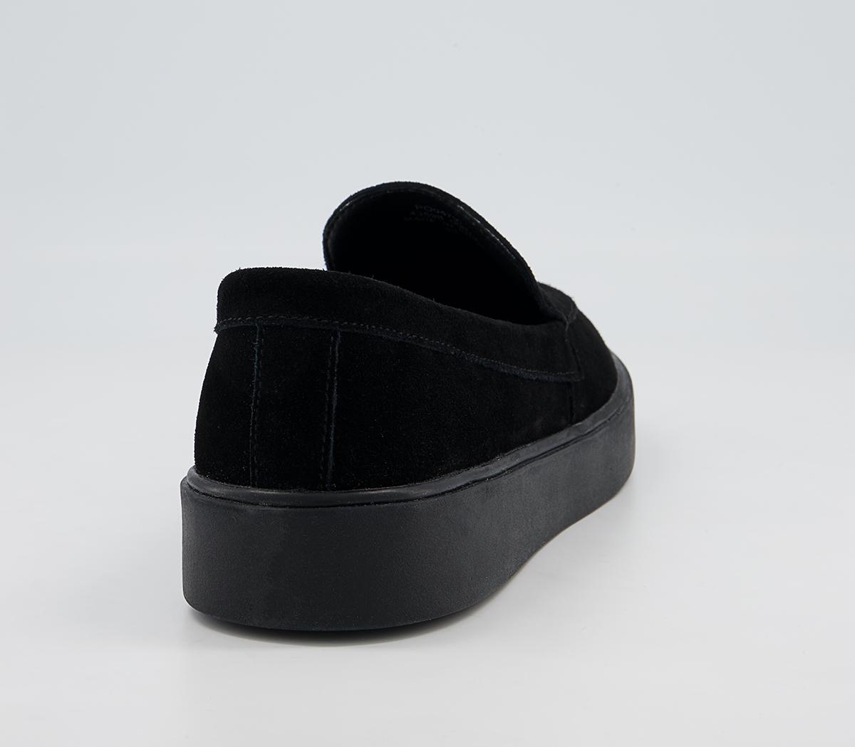 Office Cali Suede Wedge Loafers Office Cali Suede Wedge Loafers Black Suede