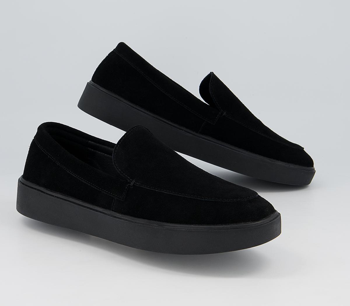 Office Cali Suede Wedge Loafers Office Cali Suede Wedge Loafers Black Suede