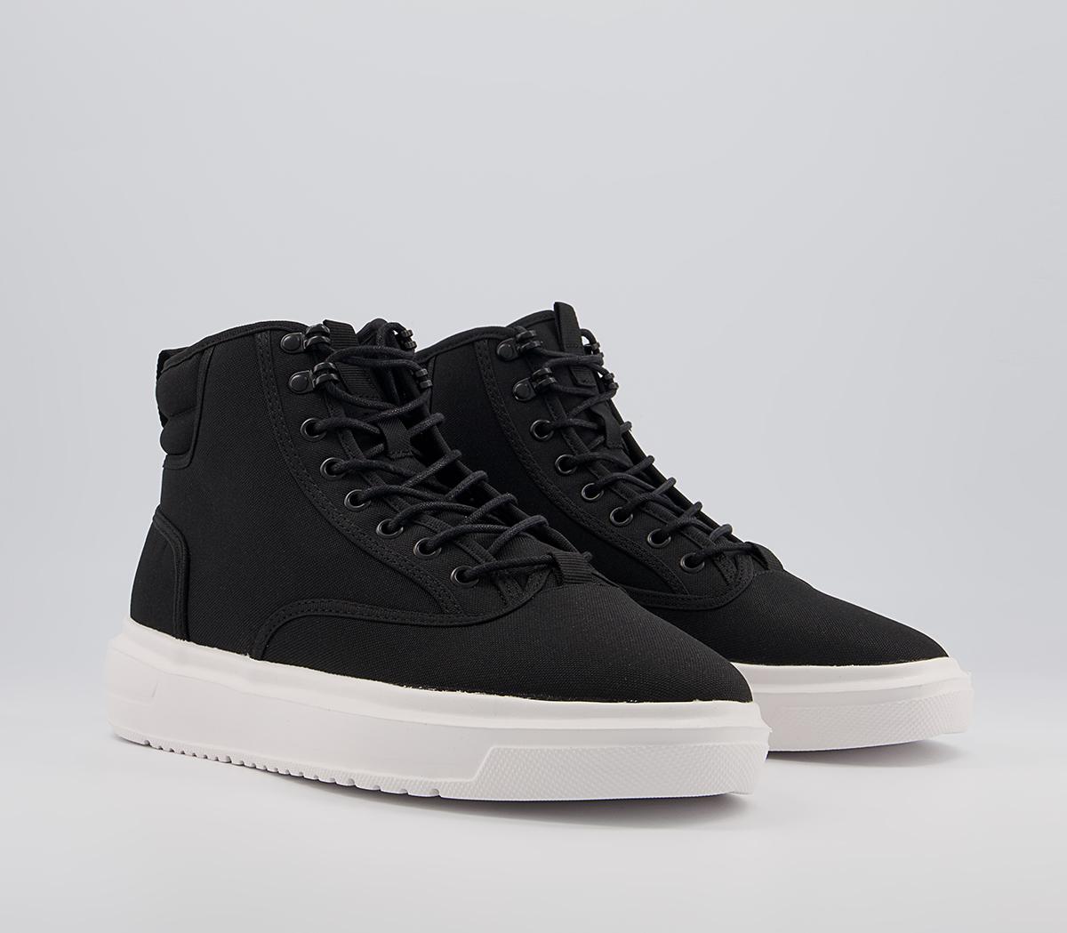 OFFICE Chino Mid Top Trainers Black - Men's Casual Shoes