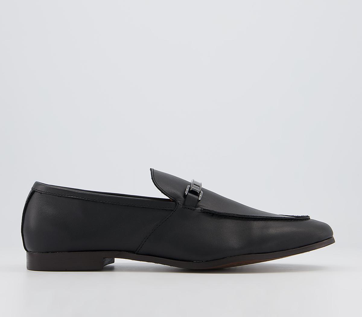 Mens smart black on sale loafers