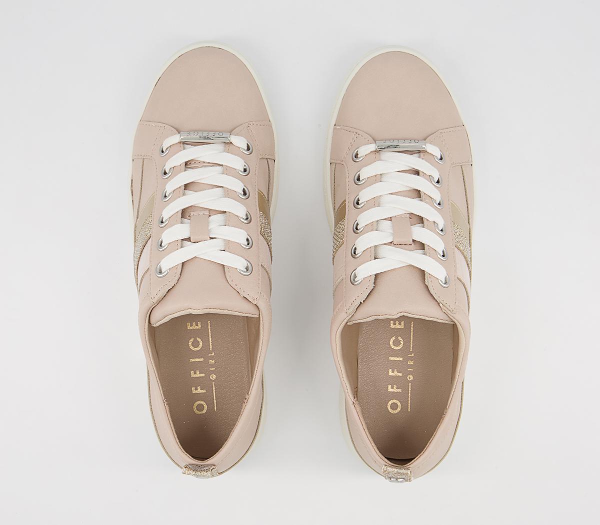 Office Finale Side Detail Lace Up Trainers Office Finale Side Detail Lace Up Trainers Soft Nude Mix