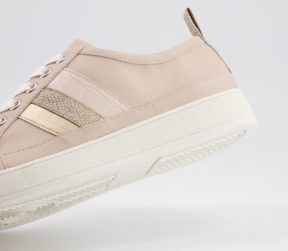 Office Finale Side Detail Lace Up Trainers Office Finale Side Detail Lace Up Trainers Soft Nude Mix
