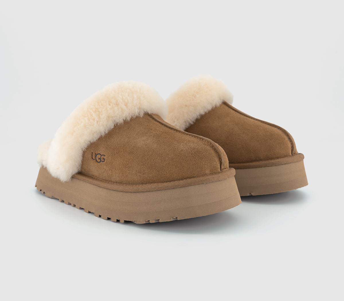 UGG Disquette Slippers Chestnut - Flat Shoes for Women