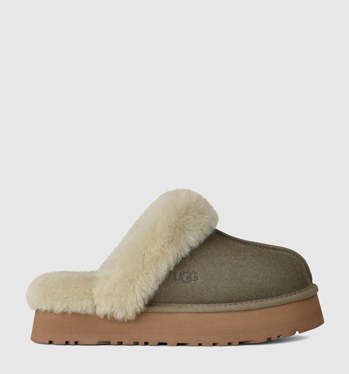 UGG Disquette Slippers Moss Green Muted Brass