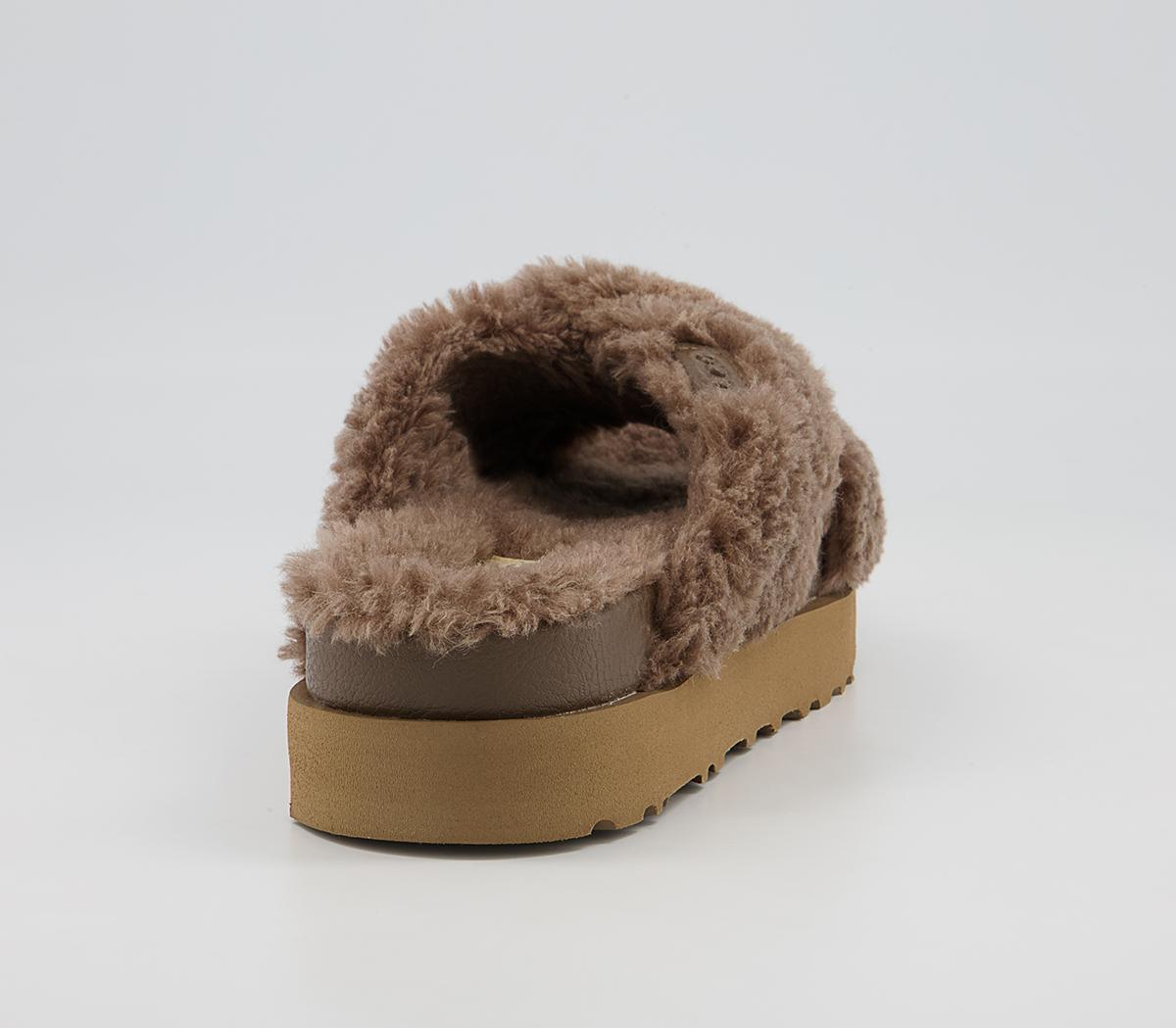 UGG Fuzz Sugar Cross Slides UGG Fuzz Sugar Cross Slides Hickory