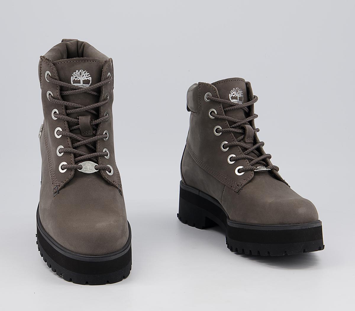 Timberland 6 Inch Stack Boots Timberland 6 Inch Stack Boots Medium Grey Nubuck
