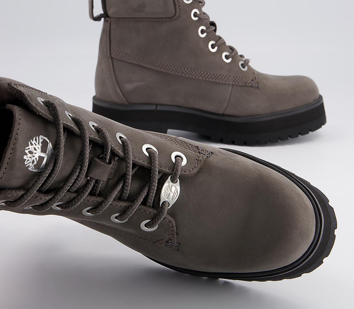 Timberland 6 Inch Stack Boots Timberland 6 Inch Stack Boots Medium Grey Nubuck