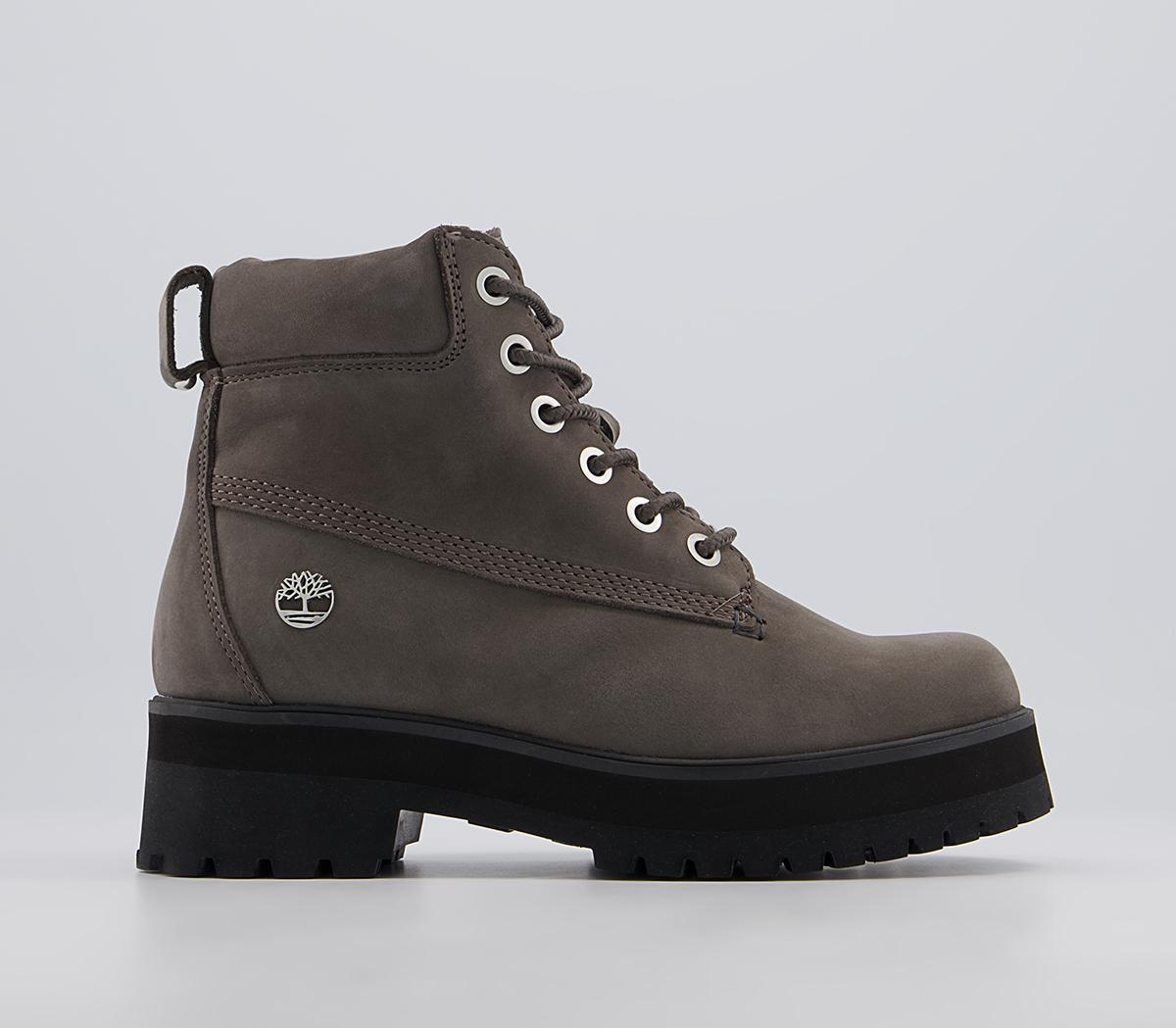 Timberland 6 Inch Stack Boots Timberland 6 Inch Stack Boots Medium Grey Nubuck