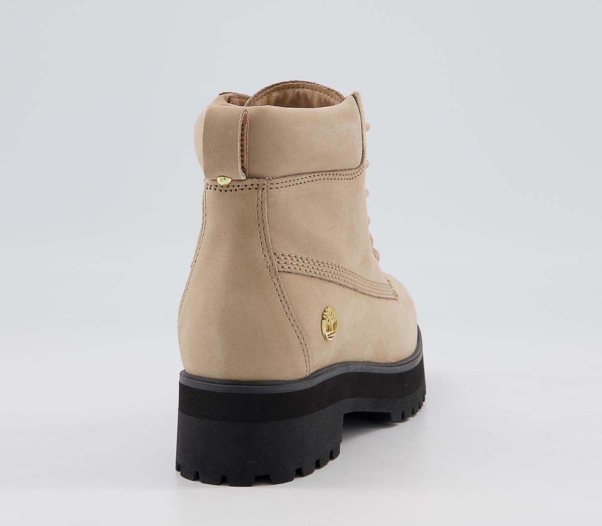 Timberland 6 Inch Stack Boots Timberland 6 Inch Stack Boots Light Brown Nubuck