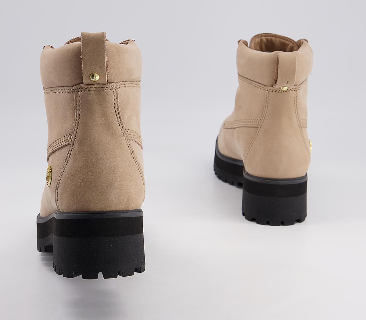 Timberland 6 Inch Stack Boots Timberland 6 Inch Stack Boots Light Brown Nubuck