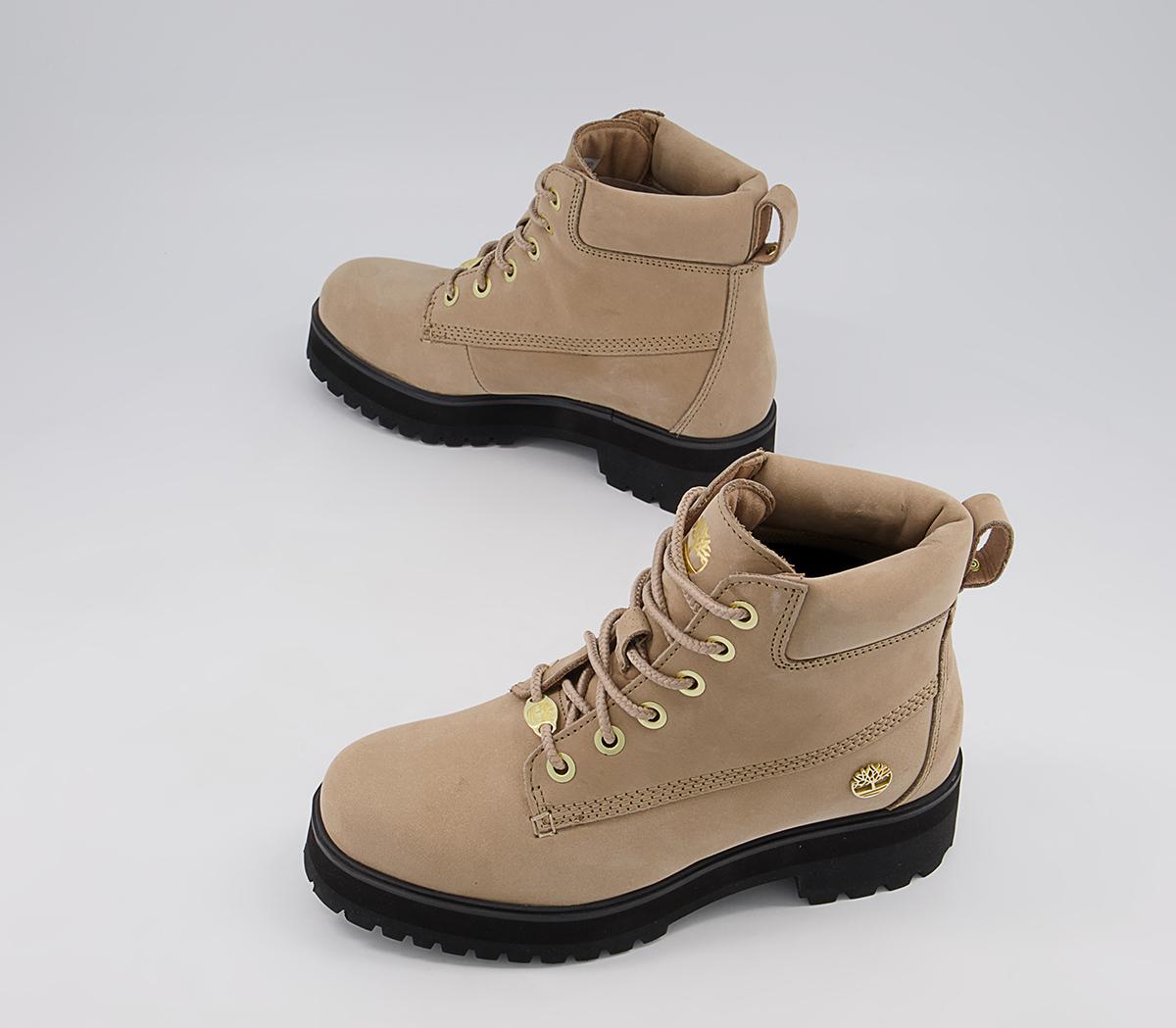 Timberland 6 Inch Stack Boots Timberland 6 Inch Stack Boots Light Brown Nubuck