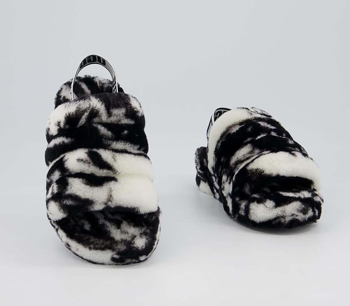 UGG Fluff Yeah Marble Slides UGG Fluff Yeah Marble Slides Black