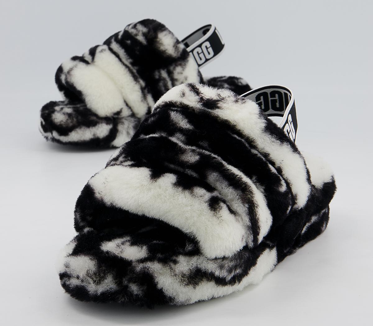UGG Fluff Yeah Marble Slides UGG Fluff Yeah Marble Slides Black