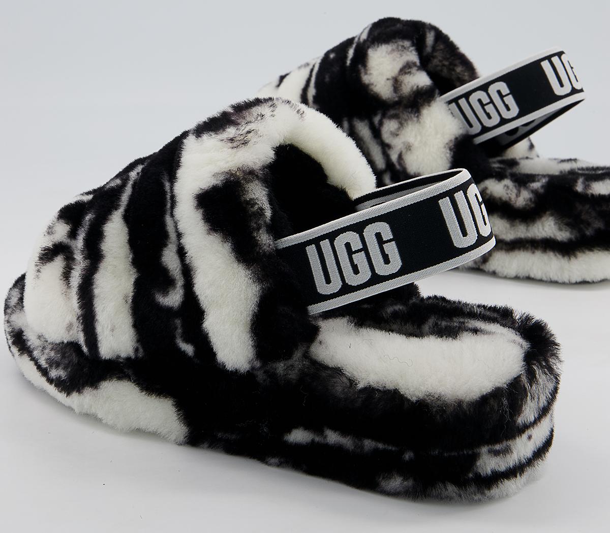UGG Fluff Yeah Marble Slides UGG Fluff Yeah Marble Slides Black