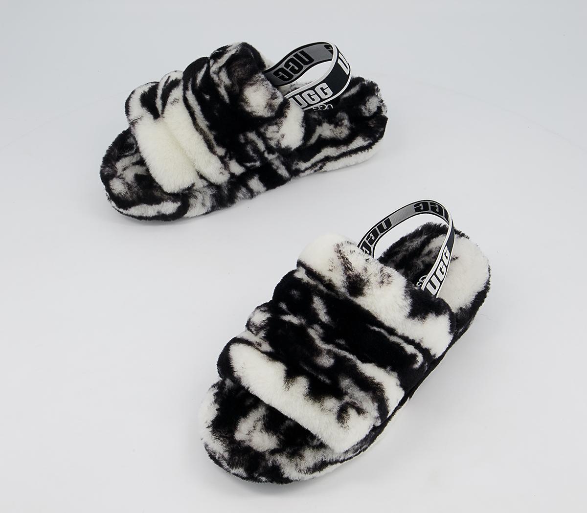 UGG Fluff Yeah Marble Slides UGG Fluff Yeah Marble Slides Black