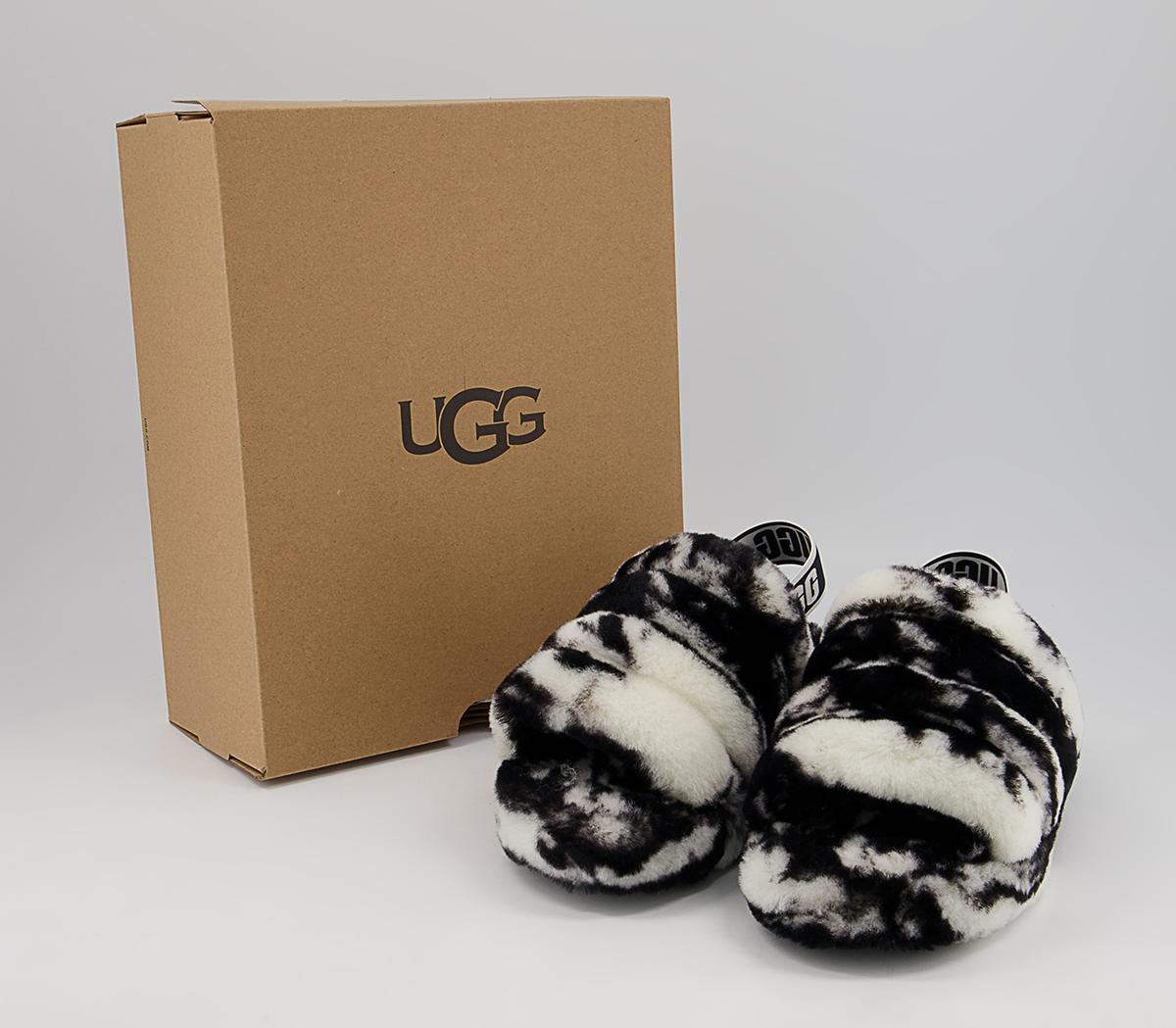 UGG Fluff Yeah Marble Slides UGG Fluff Yeah Marble Slides Black