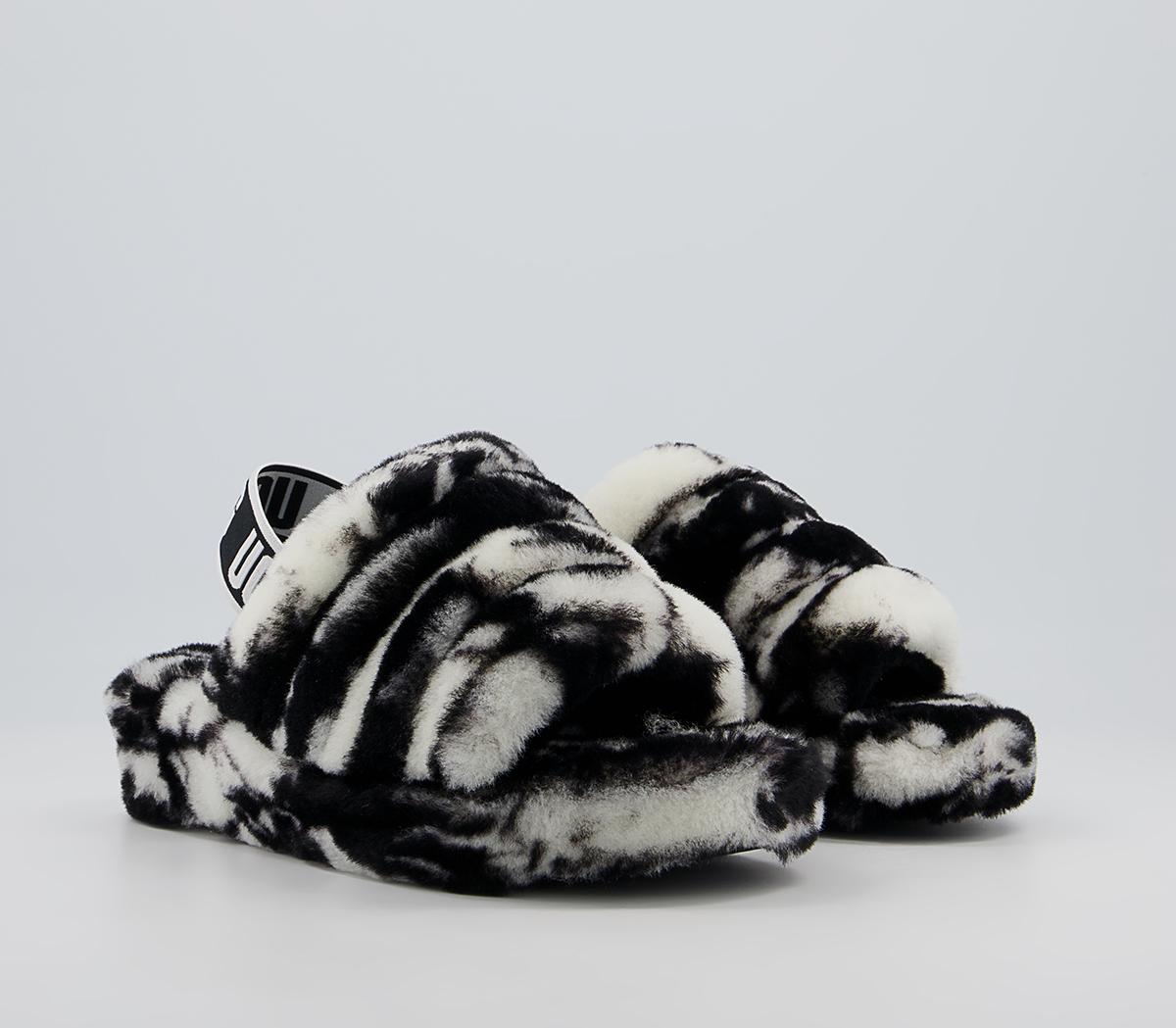 UGG Fluff Yeah Marble Slides UGG Fluff Yeah Marble Slides Black