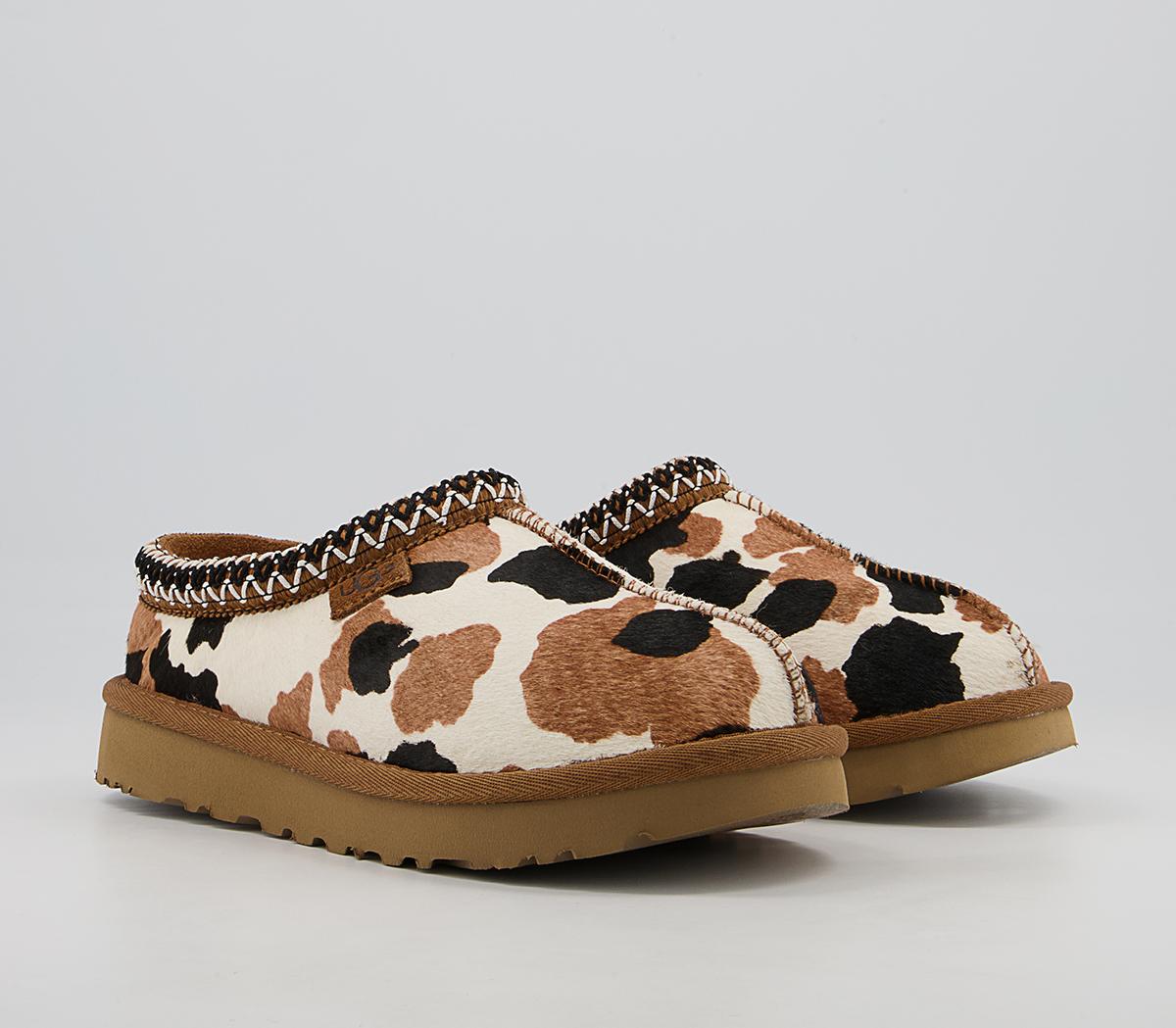 UGG Tasman Cow Print Slippers Chestnut Women’s Sustainable Materials