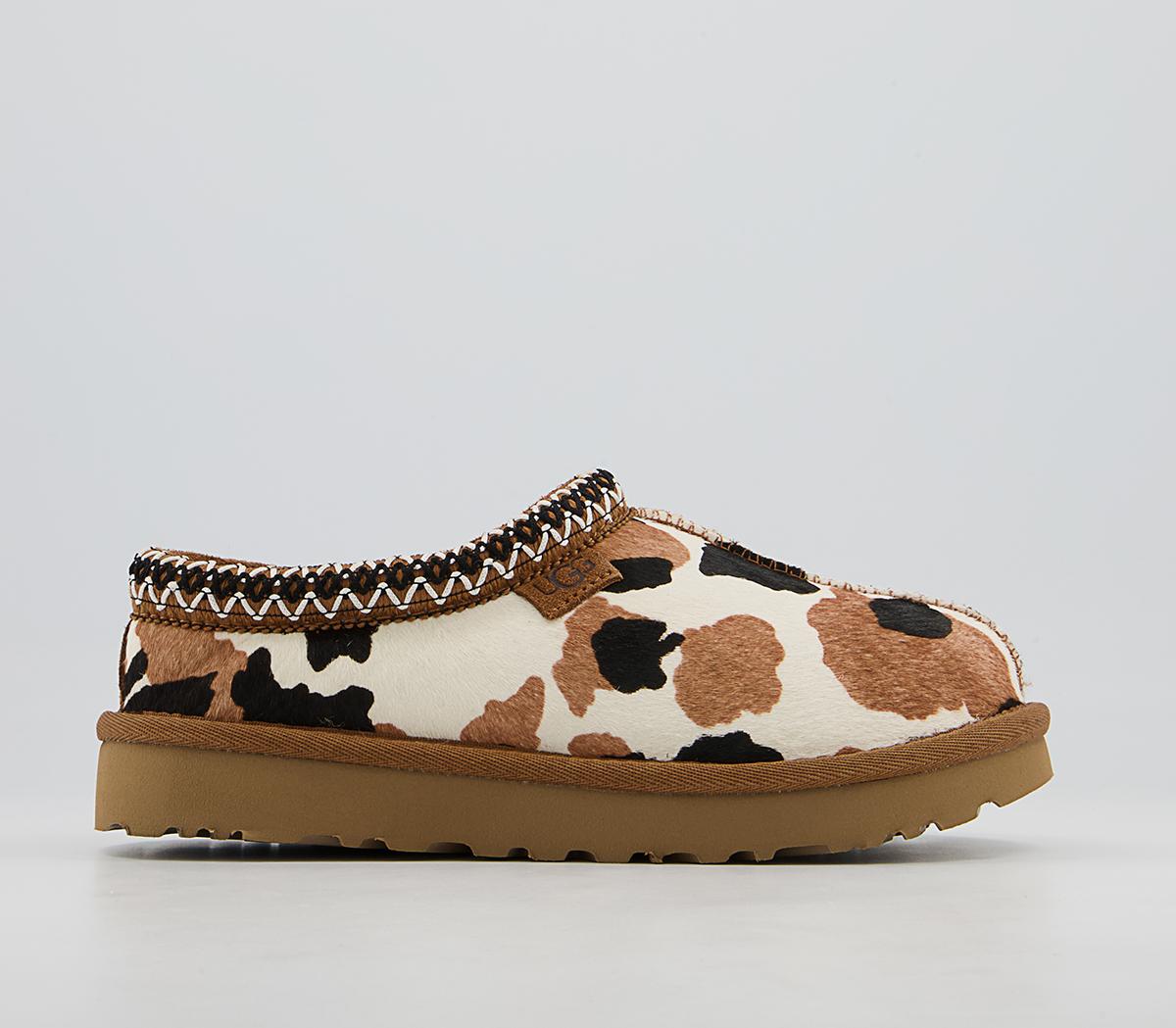 UGG Tasman Cow Print Slippers Chestnut Women’s Sustainable Materials