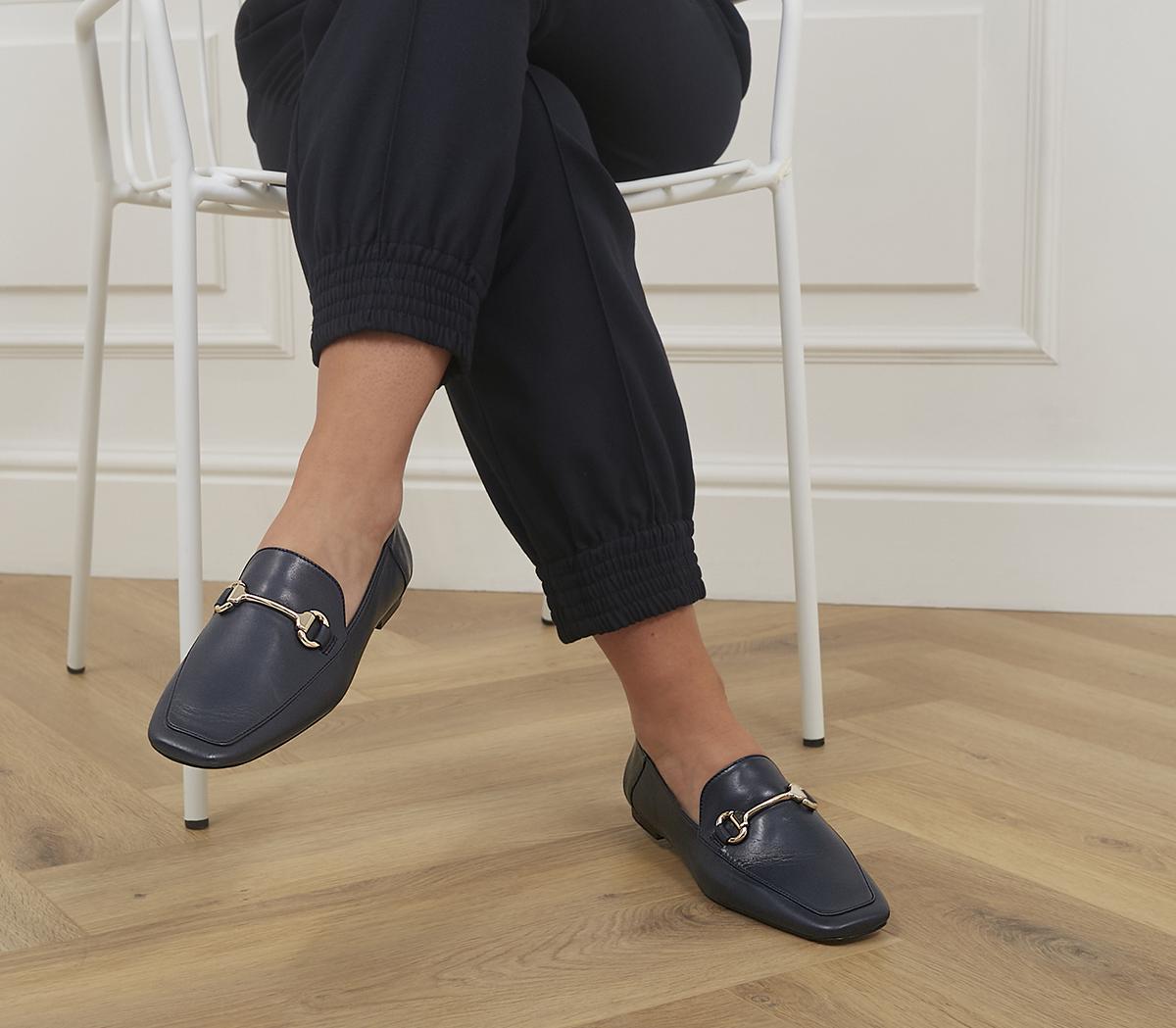 Navy loafers womens hot sale office