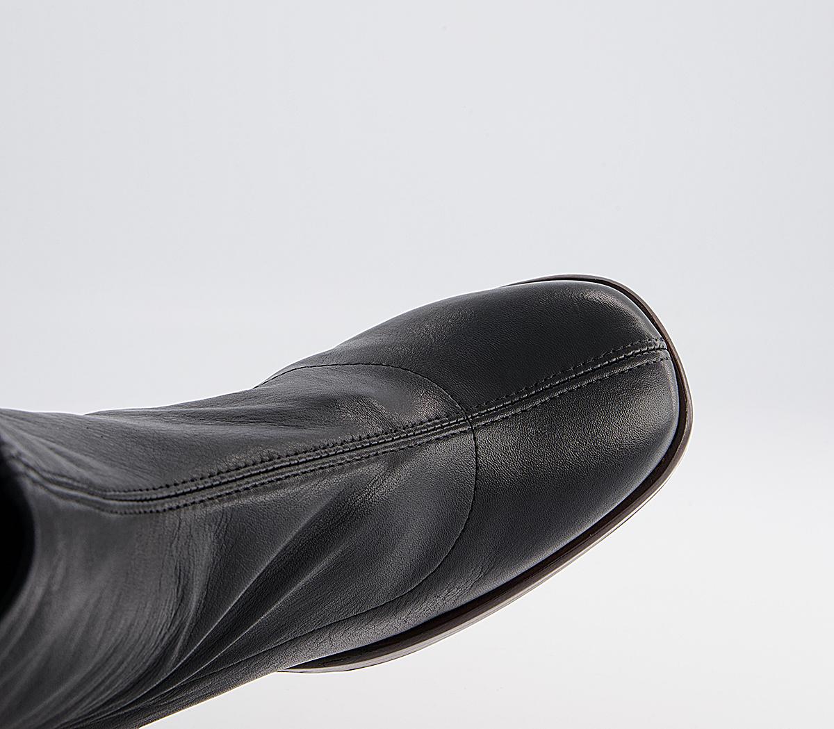 Office Auckland Platform Sock Boots Office Auckland Platform Sock Boots Black Leather