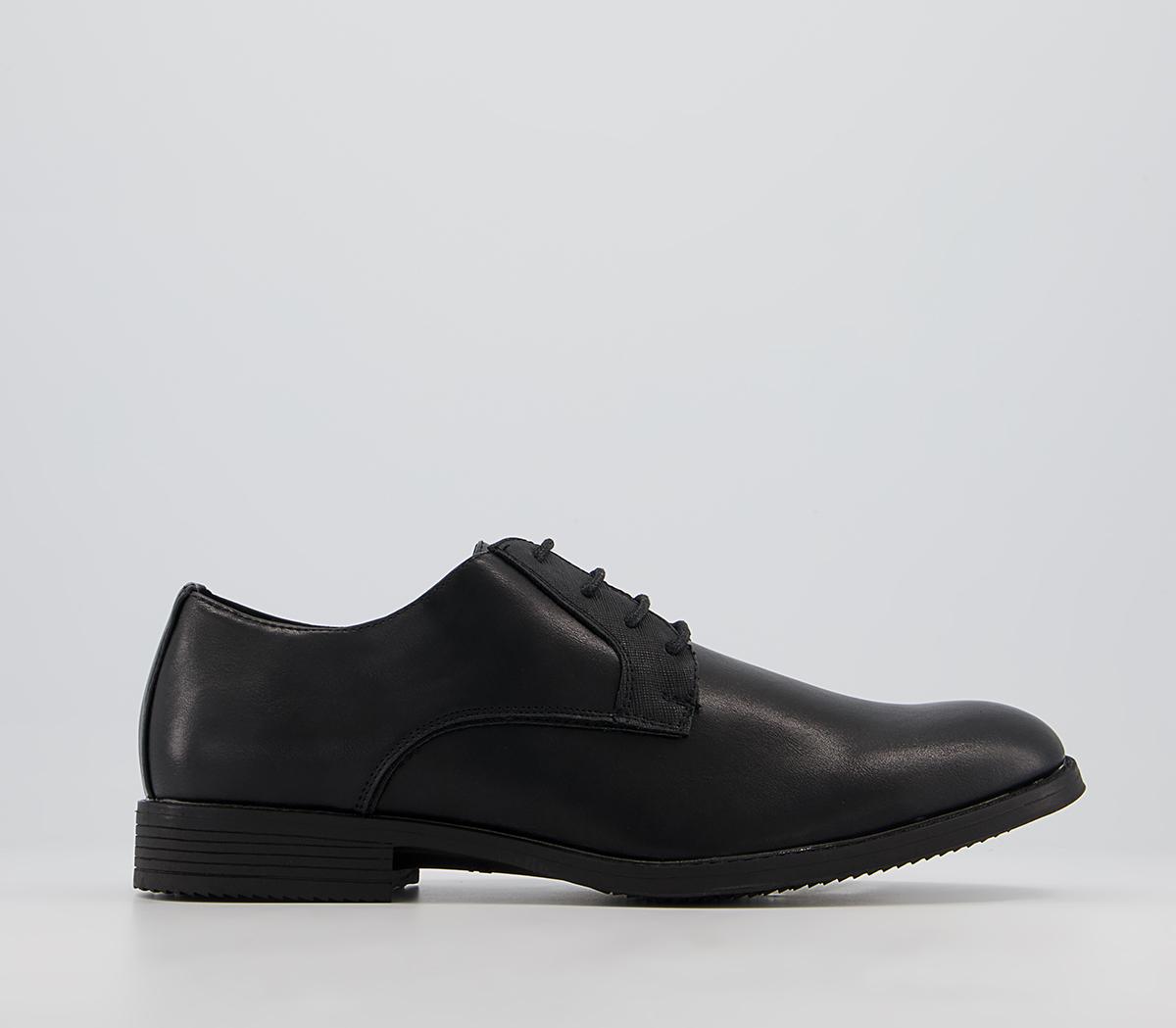Maldon Round Toe Derby Shoes Black