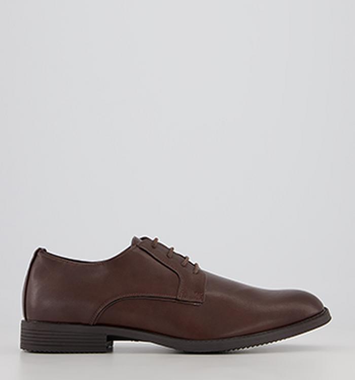 Office Maldon Round Toe Derby Shoes Brown