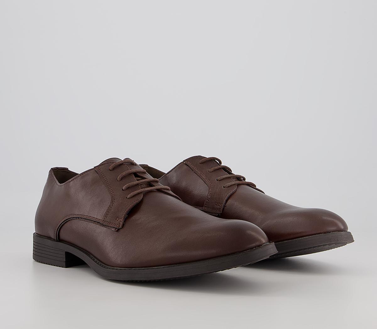 OFFICE Maldon Round Toe Derby Shoes Brown - Men’s Smart Shoes