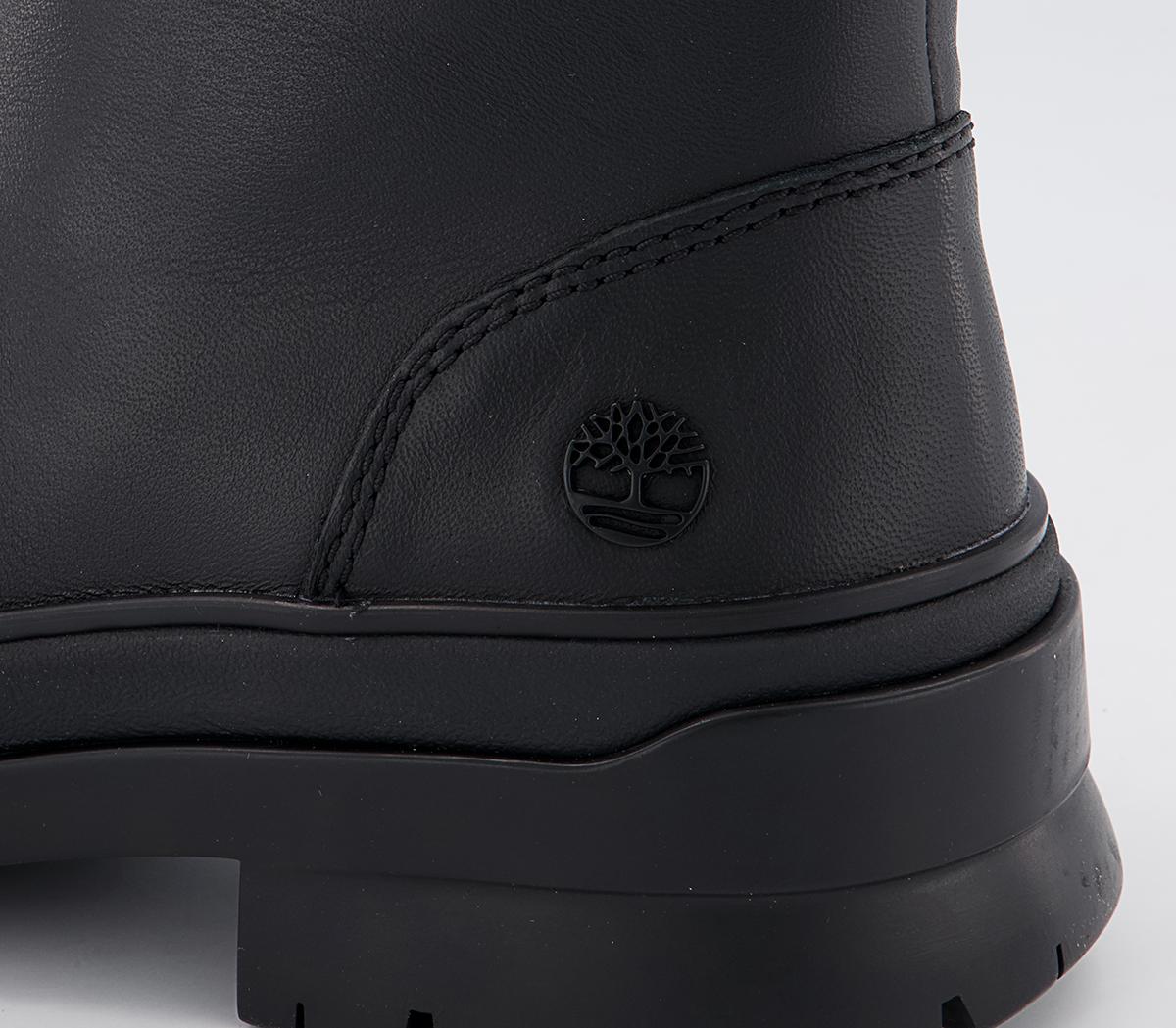 Timberland Malynn Front Zip Boots Timberland Malynn Front Zip Boots Black Leather