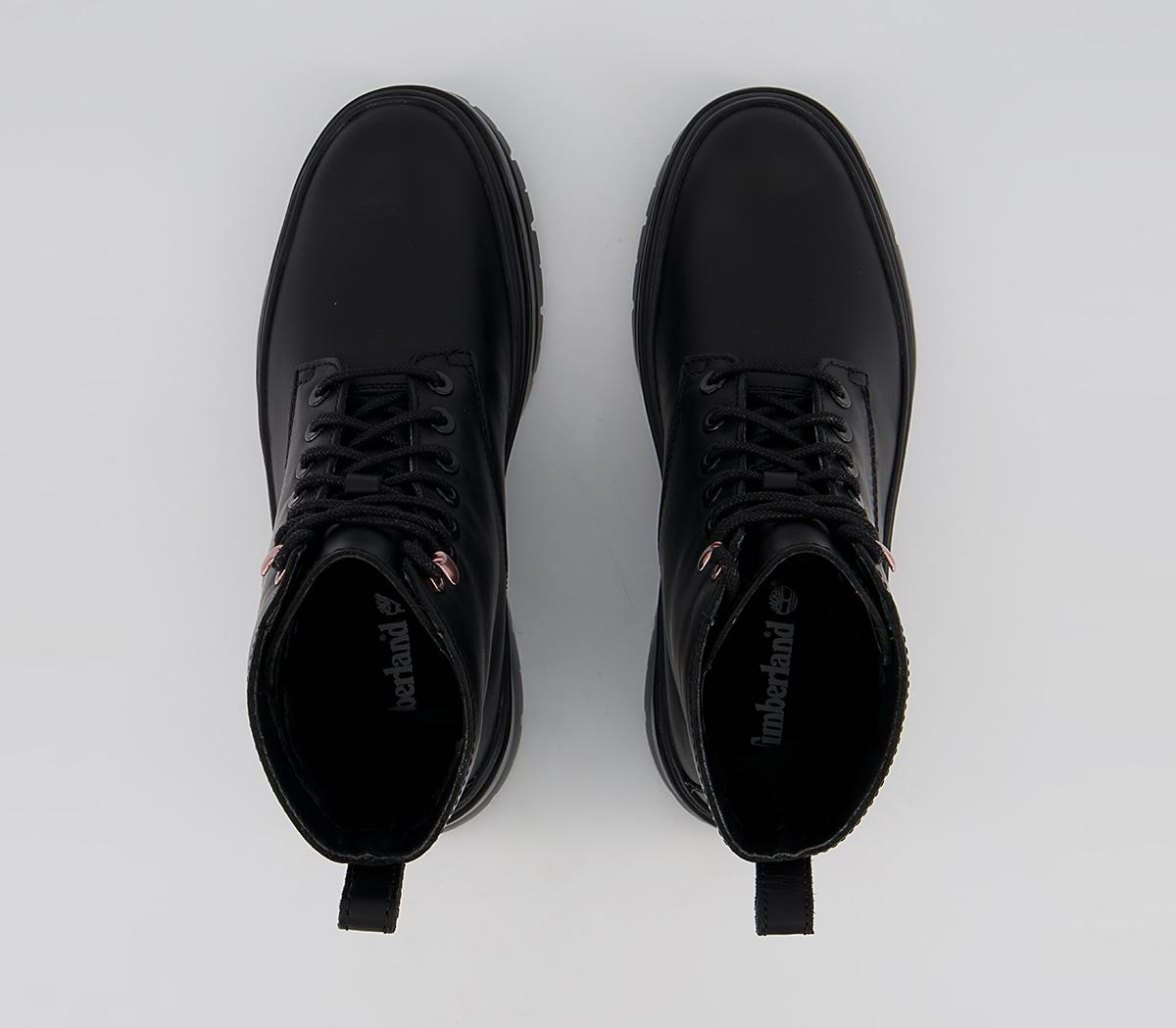 Timberland Malynn Lace Up Boots Timberland Malynn Lace Up Boots Black Leather