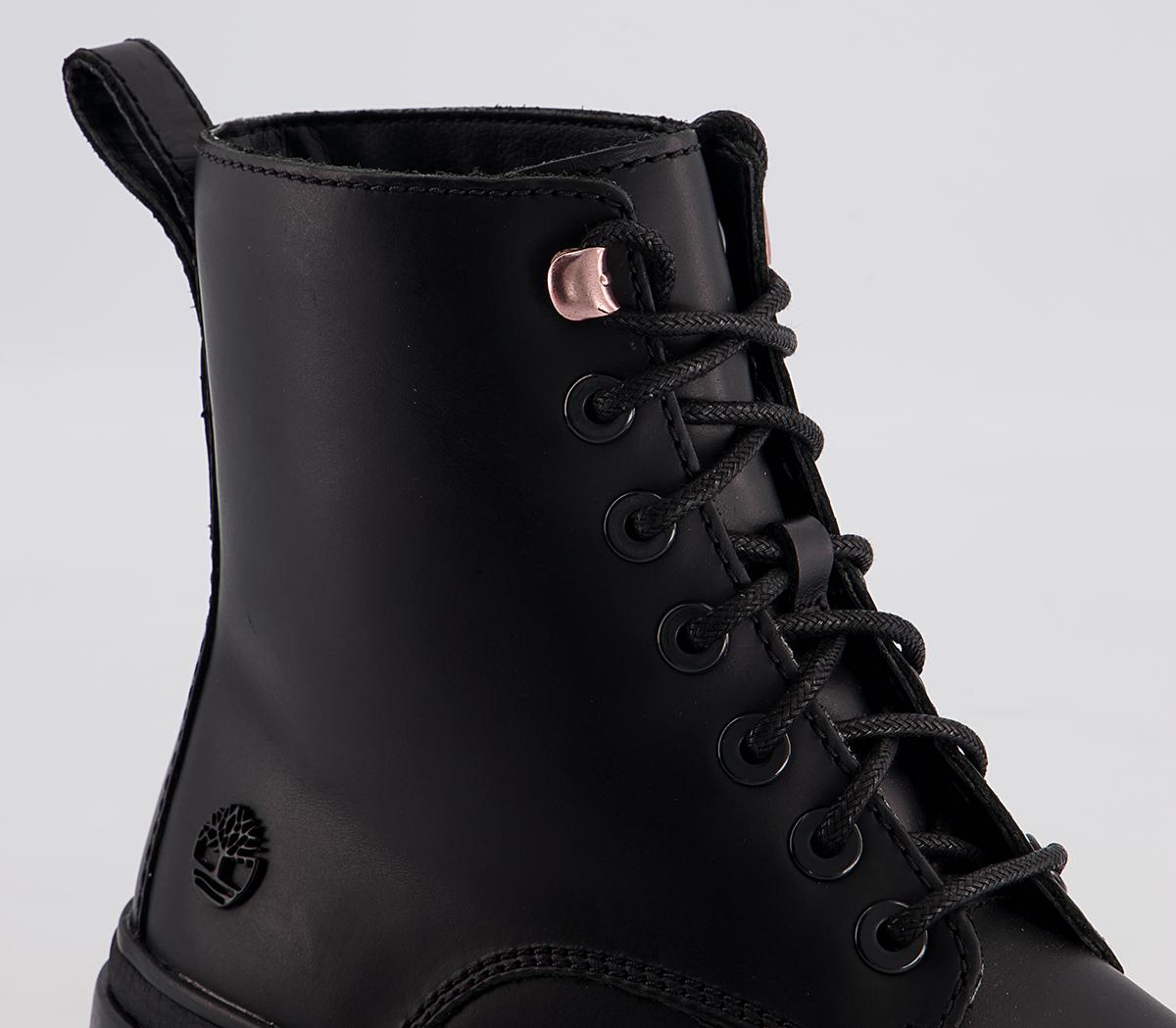 Timberland Malynn Lace Up Boots Timberland Malynn Lace Up Boots Black Leather