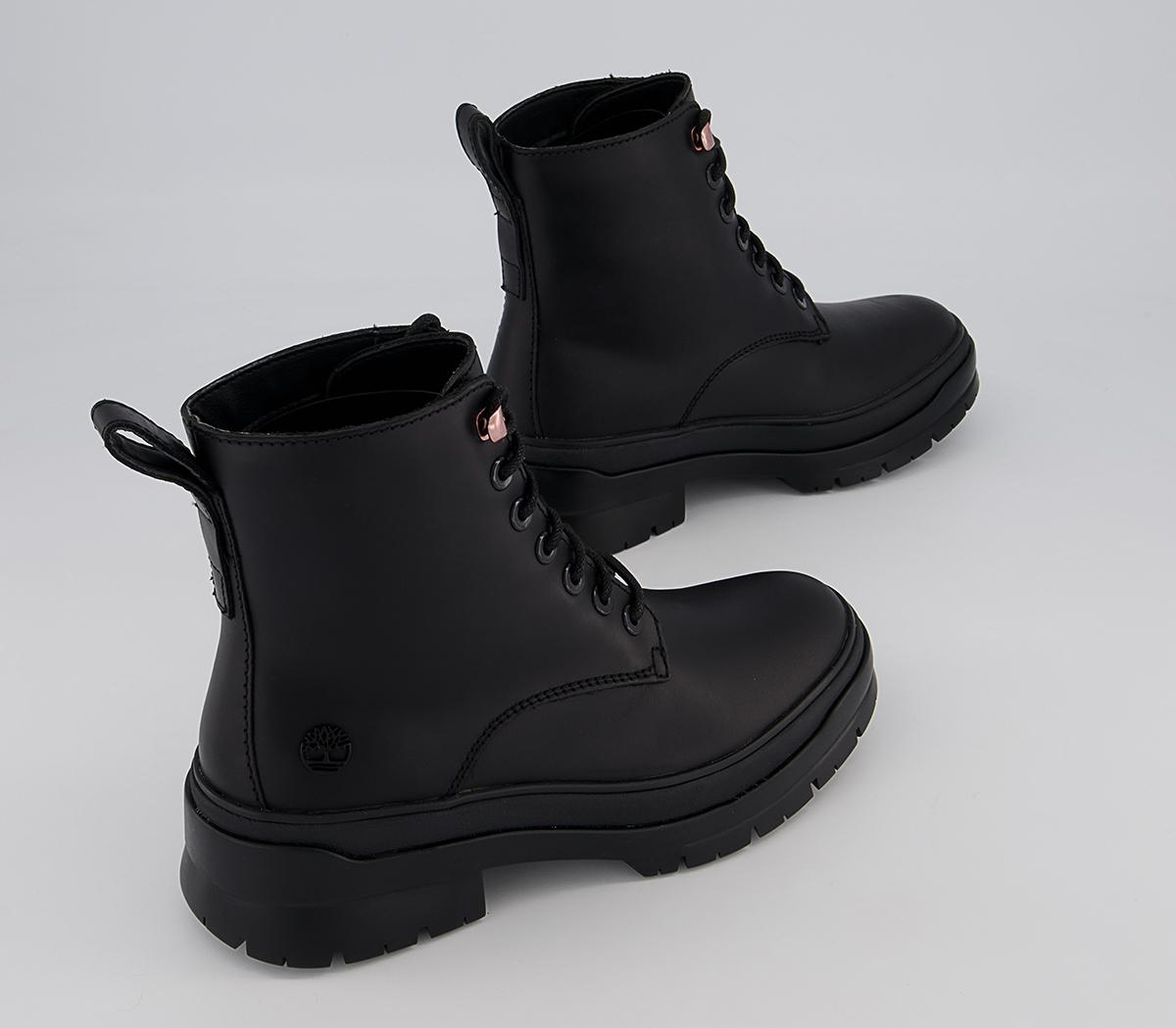 Timberland Malynn Lace Up Boots Timberland Malynn Lace Up Boots Black Leather