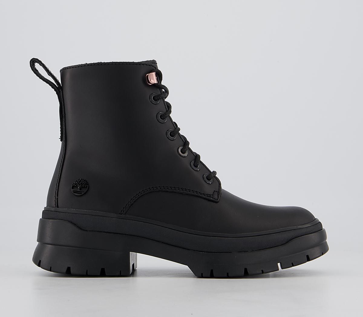 Timberland Malynn Lace Up Boots Timberland Malynn Lace Up Boots Black Leather