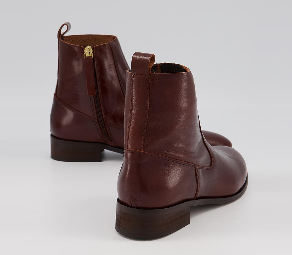 Office Apart Unlined Boots Office Apart Unlined Boots Chocolate Leather
