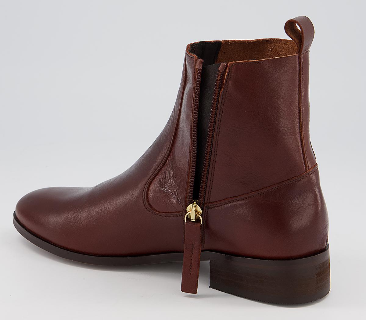 Office Apart Unlined Boots Office Apart Unlined Boots Chocolate Leather