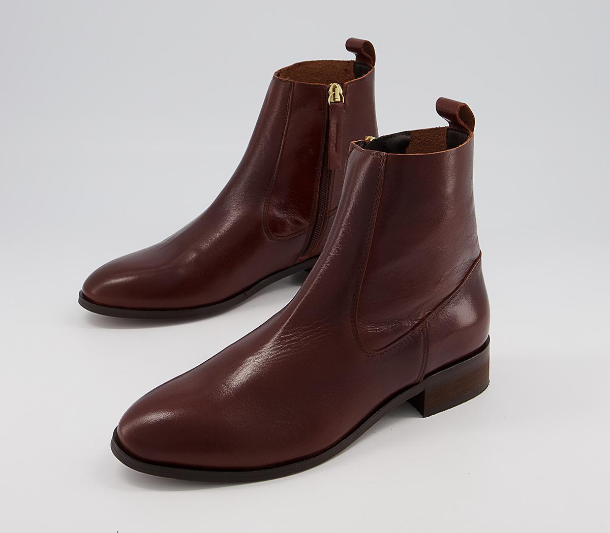Office Apart Unlined Boots Office Apart Unlined Boots Chocolate Leather