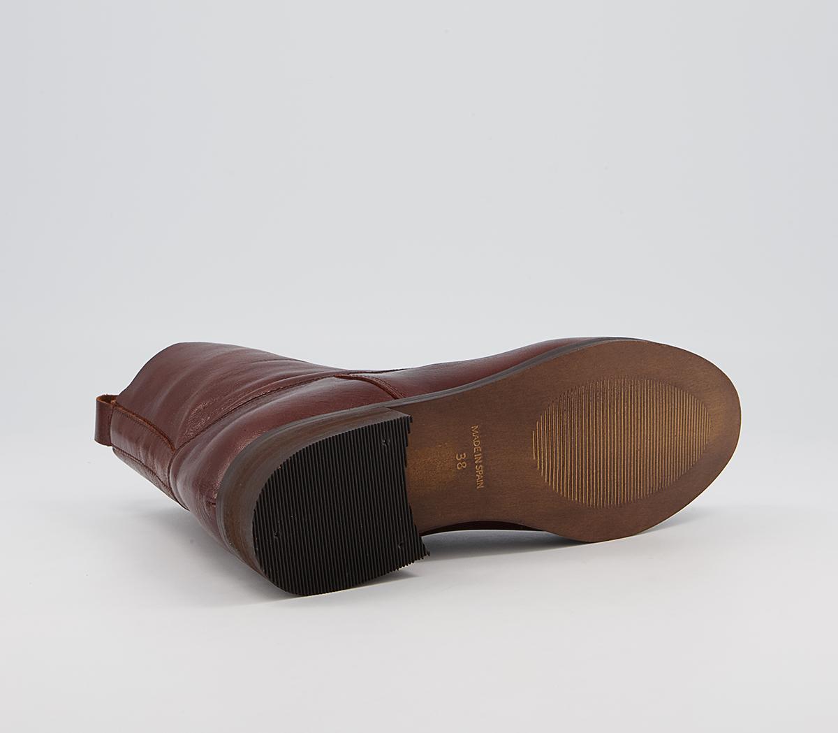Office Apart Unlined Boots Office Apart Unlined Boots Chocolate Leather