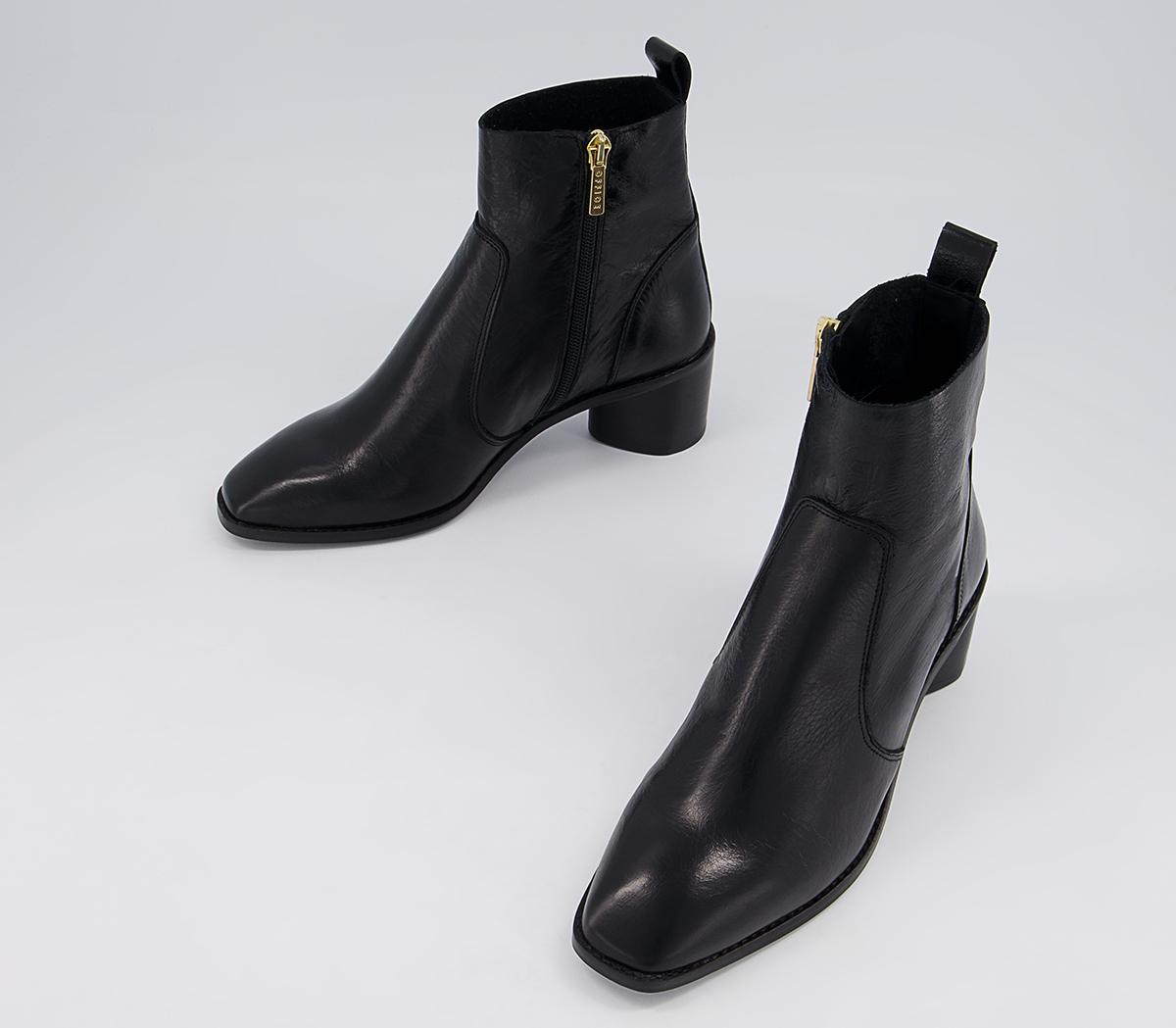 OFFICE Architecture Unlined Boots Black Leather - Women's Ankle Boots